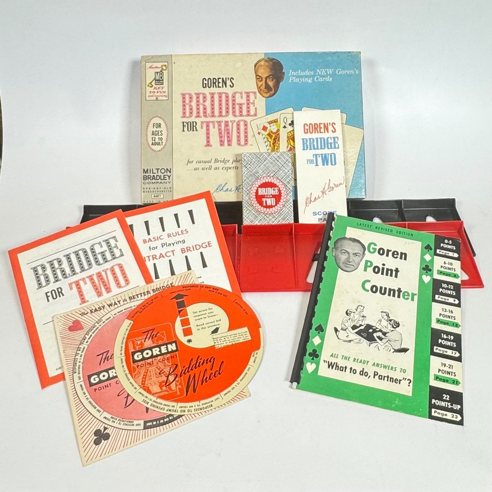 Vintage 1964 Milton Bradley Goren's Bridge for Two Card Game Set 4401 Complete